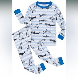 KikizYe Shark Little Boy’s Long Sleeve Pajamas Set 100% Cotton Sleepwear